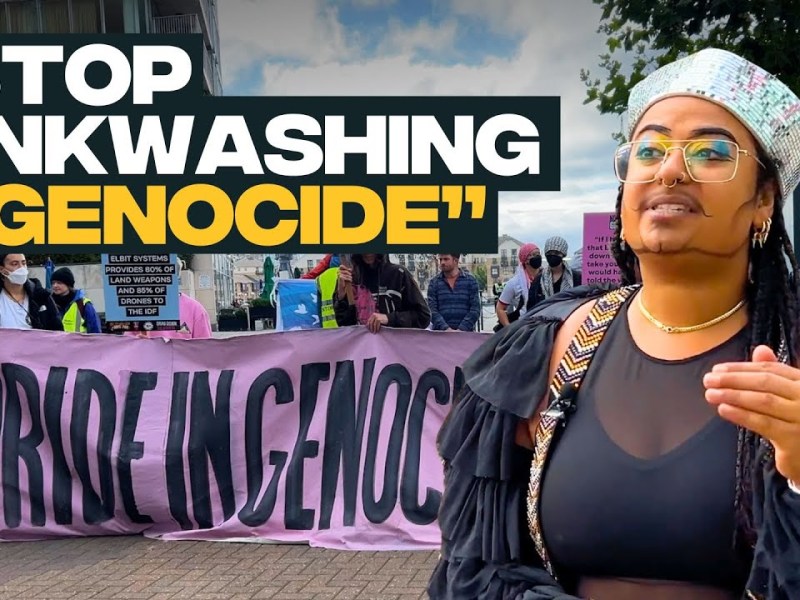 Drag artists protest UK arms sales to&nbsp;Israel